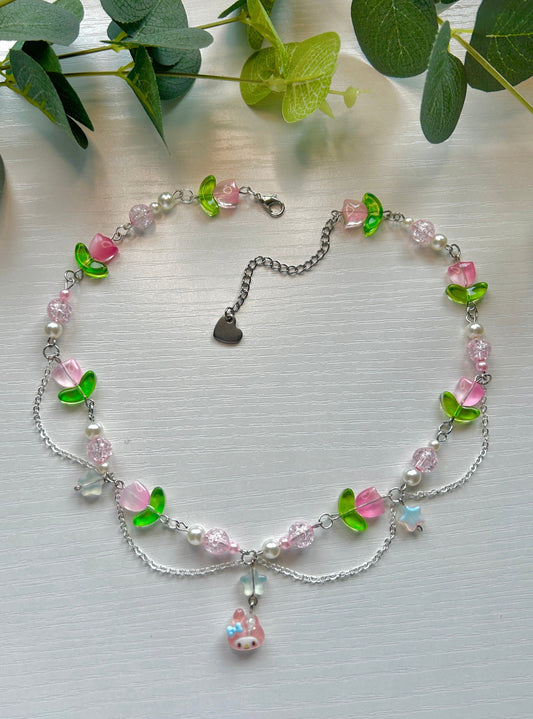 Melody's Tulip Charm Necklace
